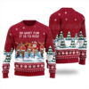 Oh What Fun It Is To Ride Ugly Christmas Sweater Cardinal Red