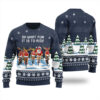 Oh What Fun It Is To Ride Ugly Christmas Sweater Navy