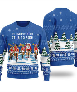 Oh What Fun It Is To Ride Ugly Christmas Sweater Royal