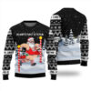 Oh What Fun It Is To Run Ugly Christmas Sweater Black