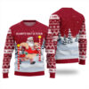 Oh What Fun It Is To Run Ugly Christmas Sweater Cardinal Red