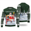 Oh What Fun It Is To Run Ugly Christmas Sweater Forest Green