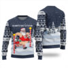 Oh What Fun It Is To Run Ugly Christmas Sweater Navy