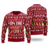 On The Nice List Ugly Sweater Cardinal Red