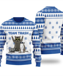 Opossum Raccoon Rat Animals Garbage Ugly Christmas Sweater Royal