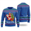 Party By The Tree Naughty Santa Ugly Christmas Sweater Royal