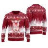 Pig Lovers Christmas Sweater Cardinal Red