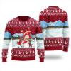 Pole Dance Santa Claus Ugly Christmas Sweater Cardinal Red
