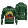 Possum Fake Death Christmas Sweater Forest Green