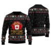 Poutine Is My Routine Canada Food Ugly Christmas Sweater Black
