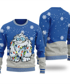 Pretty Yeti Ugly Christmas Sweater Royal