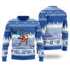 Pucking Game Santa And Jesus Ugly Sweater Royal
