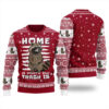 Raccoon Eating Trash Ugly Sweater Cardinal Red