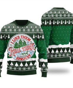 Real Thick And Sprucey Ugly Sweater Forest Green