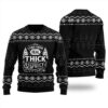 Real Thick And Sprucy Ugly Christmas Sweater Black