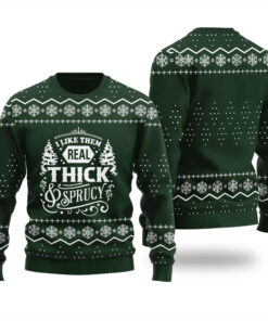 Real Thick And Sprucy Ugly Sweater Forest Green