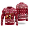 Rein Beer Funny Ugly Christmas Sweater Cardinal Red
