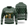 Rein Beer Funny Ugly Christmas Sweater Forest Green