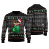 Reindeer Freak In The Sheets Christmas Sweater Black
