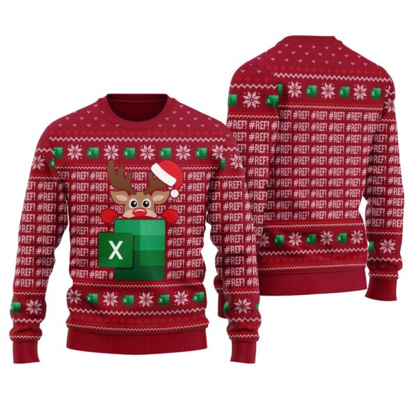 Reindeer Freak In The Sheets Ugly Sweater Cardinal Red