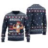 Reindeer The Swoleman Ugly Christmas Sweater Navy