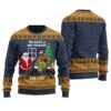 Santa Barry Wood Ugly Christmas Sweater Navy