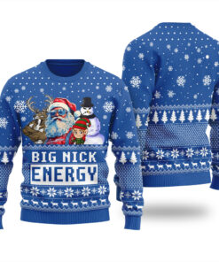 Santa Big Nick Energy Christmas Sweater Royal