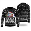Santa Big Nick Energy Ugly Christmas Sweater Black