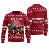 Santa Big Nick Energy Ugly Christmas Sweater Cardinal Red