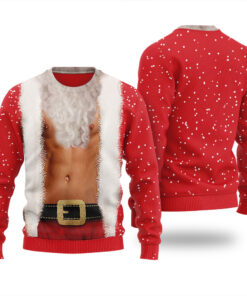 Santa Body Christmas Sweater Women