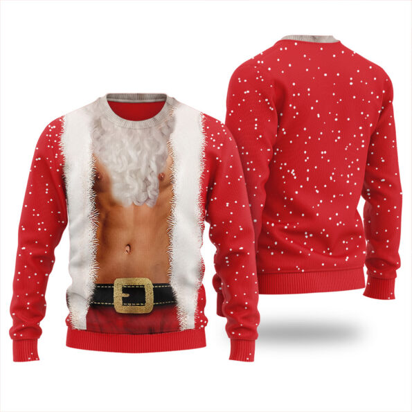 Santa Body Christmas Sweater Women
