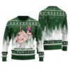 Santa Dancing Sexy Ugly Christmas Sweater Forest Green