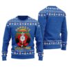Santa Doing Yoga Christmas Sweater Royal