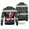 Santa Drunk Ugly Christmas Sweater Black