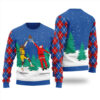 Santa Dunking Lebron James Christmas Sweater Royal