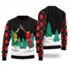 Santa Dunking Lebron James Ugly Christmas Sweater Black