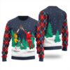 Santa Dunking Lebron James Ugly Christmas Sweater Navy