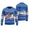 Santa Elf Snowman Ugly Christmas Sweater Royal