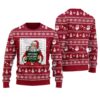 Santa Gets Caught Christmas Sweater Cardinal Red
