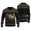 Santa Gets Caught Ugly Christmas Sweater Black