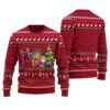 Santa Gets Caught Ugly Christmas Sweater Cardinal Red