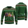 Santa Gets Caught Ugly Christmas Sweater Forest Green