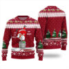 Santa Ho Ho Hold My Beer Christmas Sweater Cardinal Red