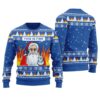 Santa Is Fine Ugly Christmas Sweater Royal