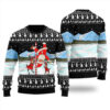 Santa Is Pole Dancer Ugly Christmas Sweater Black