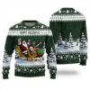 Santa Jesus Funny Ugly Christmas Sweater Forest Green