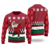 Santa Love Golf Ugly Sweater Cardinal Red