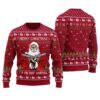 Santa Merry Christmas Funny Ugly Christmas Sweater Cardinal Red