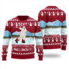 Santa Naughty Christmas Sweater Cardinal Red