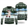 Santa Naughty Ugly Christmas Sweater Forest Green